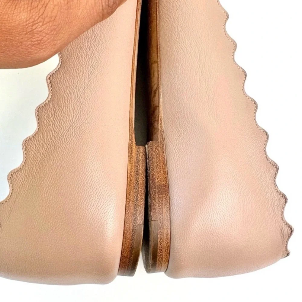 Chloe Lauren Ballerina Flats in Beige “Pink Tea” Size 39  8 1/2 - Picture 6 of 13